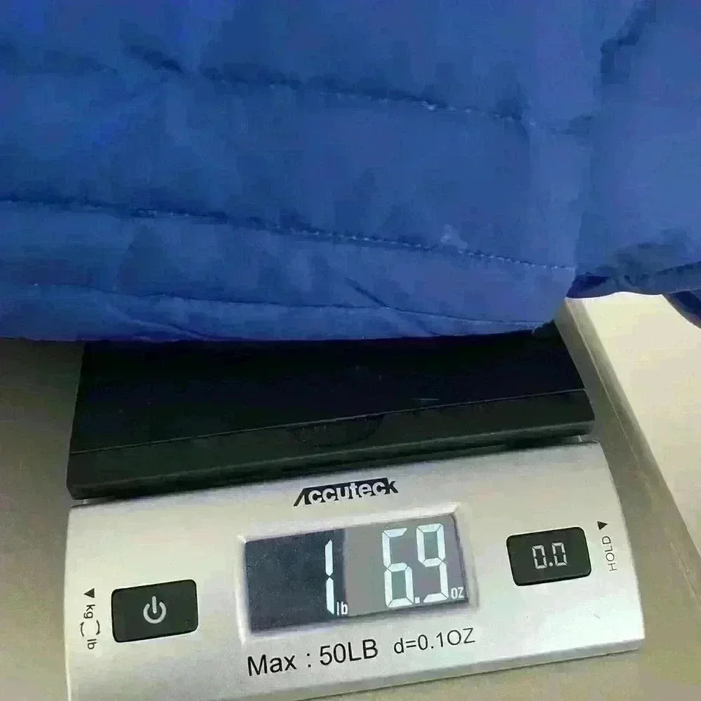 American Eagle Down Puffer Jacket Blue Size Medium Warm Lightweight - Picture 8 of 8